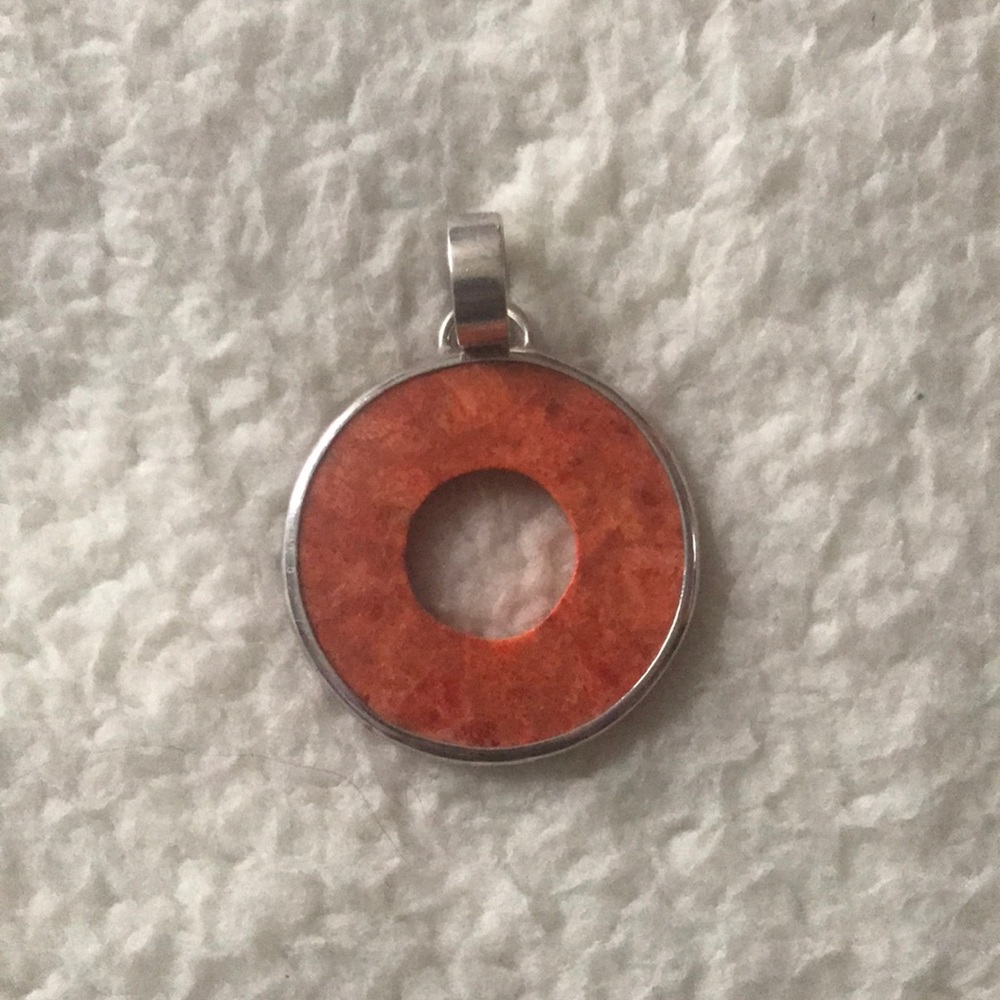 Silpada Silver and Coral Pendant